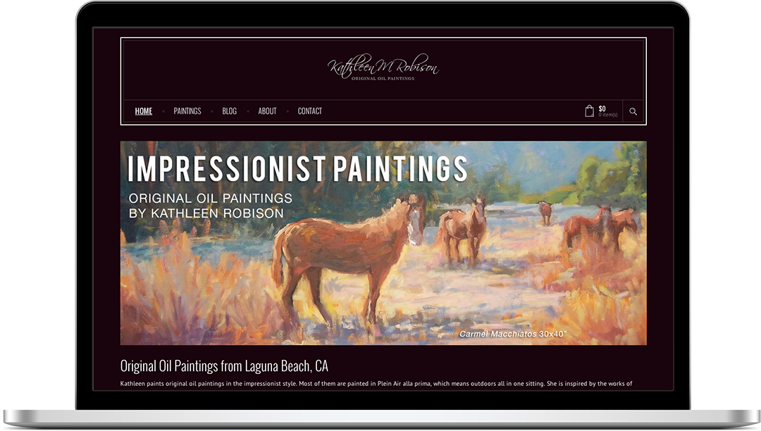mockup of kmr website