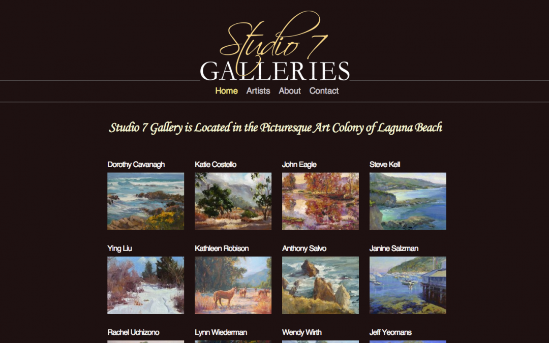 Studio 7 Gallery – Site Build + Maintenance