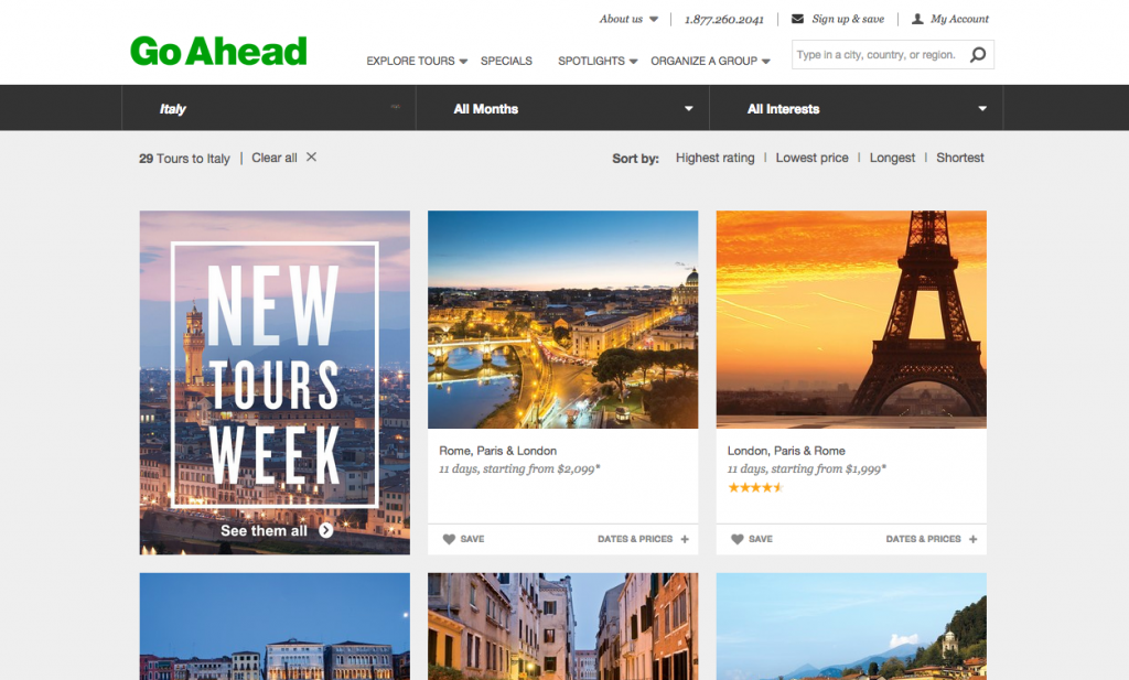 Not the most conversion focused, but a good landing page.